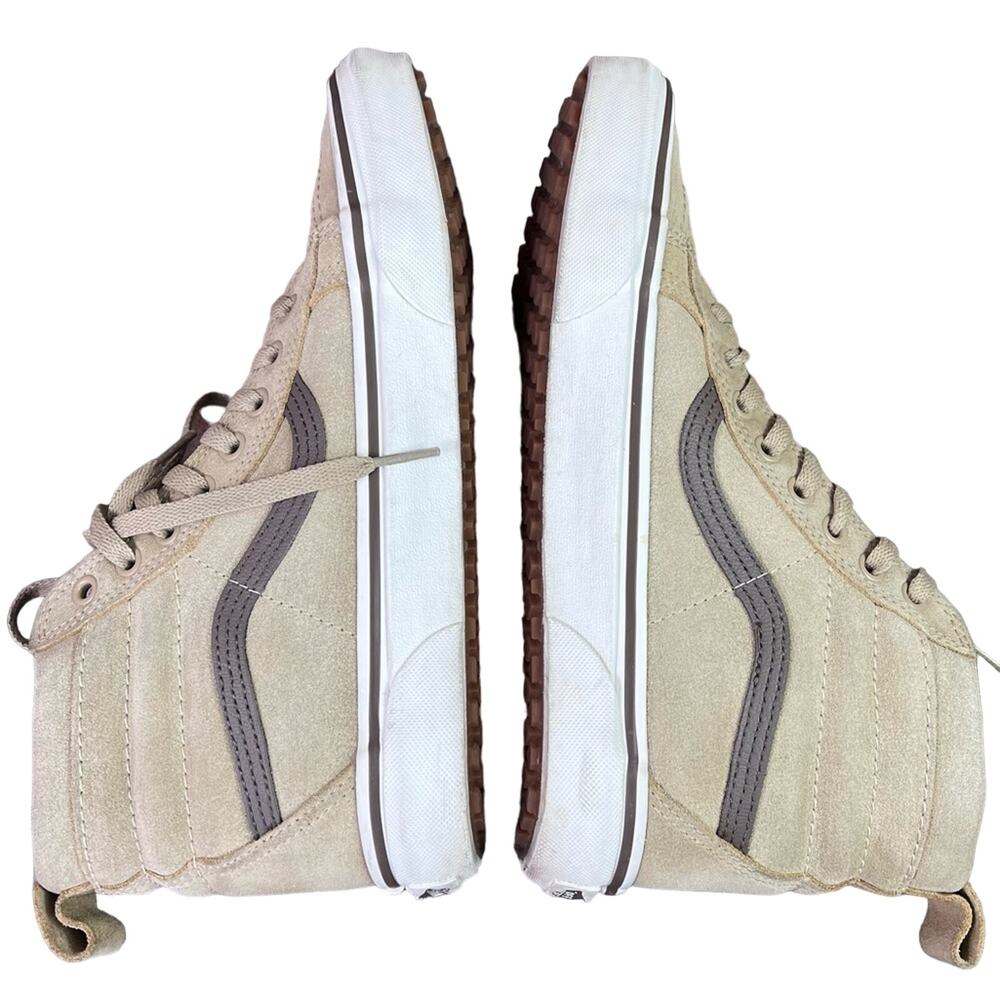 Vans Of The Wall Sneakers Unisex M 8.5 W 10 Tan Scotchgard Sk8-Hi Suede Leather